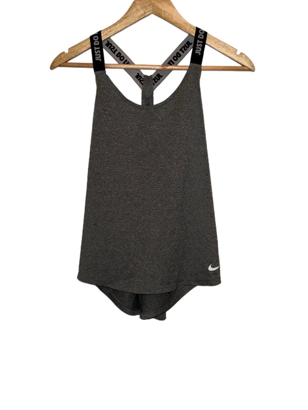 Nike Dri-Fit Elastic Strap Racerback Gray Tank Top Women’s Size Small